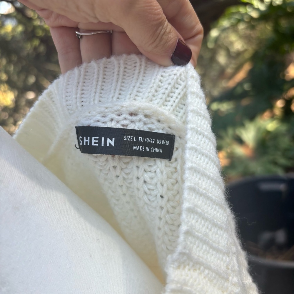 SHEIN Cream Knit Sweater - Picture 5 of 10